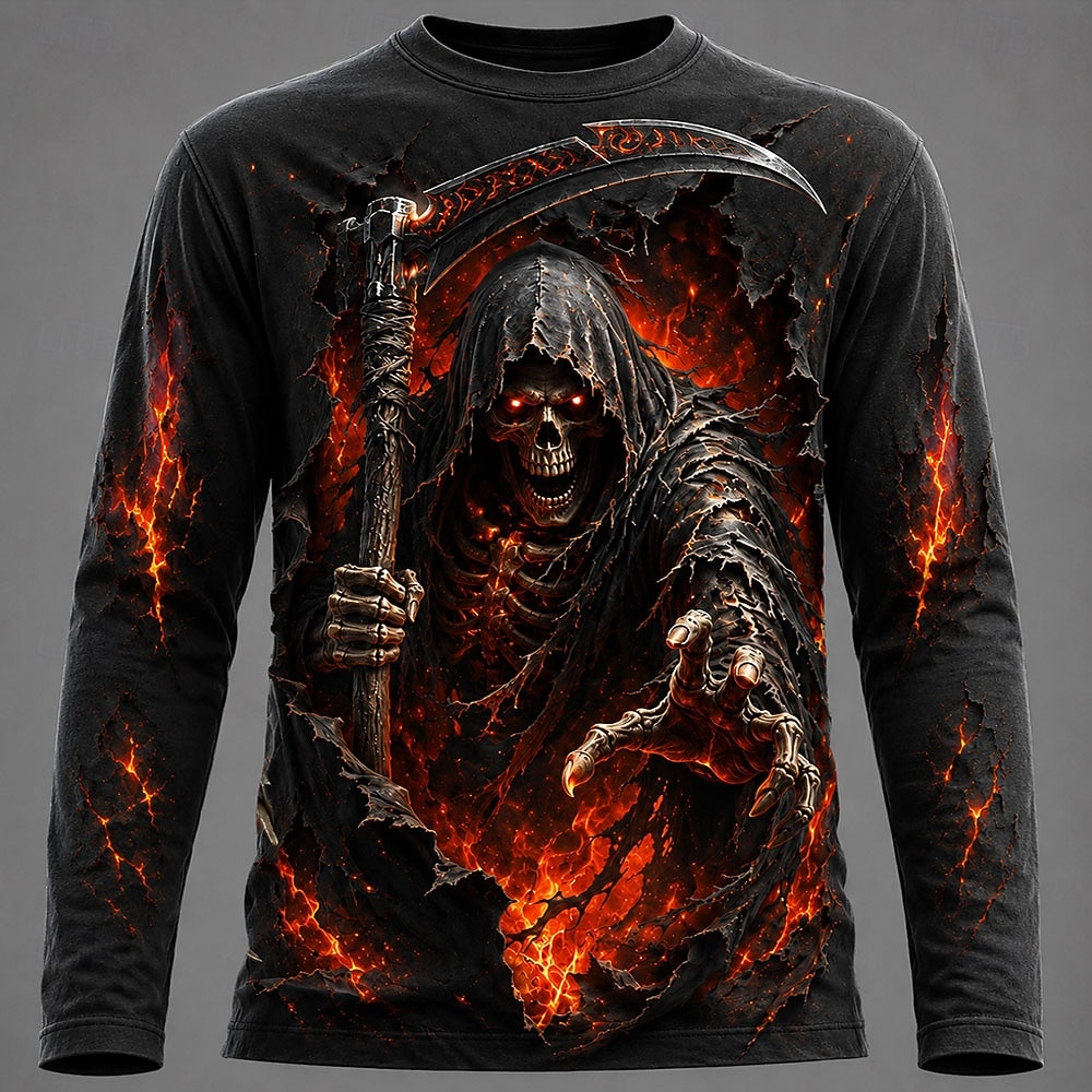 Men'S Fashion T Shirts - T-shirt à manches longues imprimé 3D