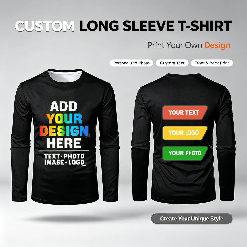 Men'S Fashion T Shirts - T-shirt personnalisé avec logo et photo,