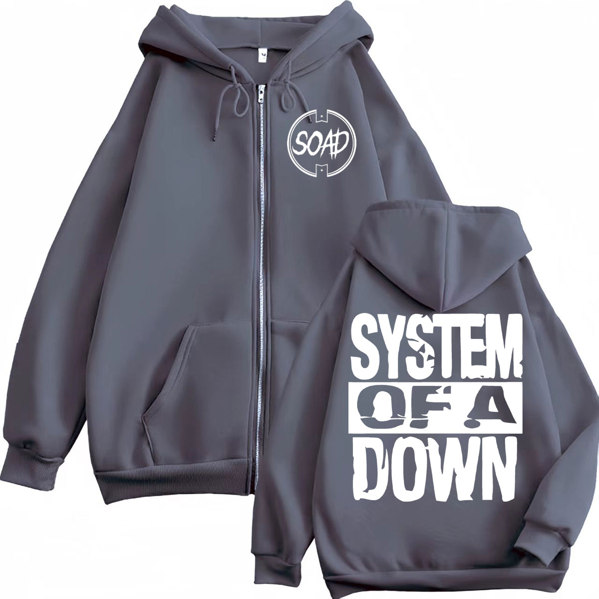 Sweat à capuche zippé imprimé  - Mens Fashion Zip Up Hoodies avis et prix